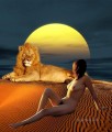 león y belleza desnudos originales